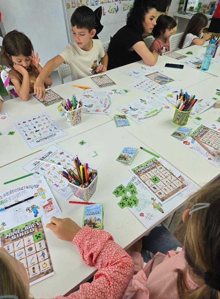 Fotografie de la activitate — Atelier Minecraft educațional — programare prin joc