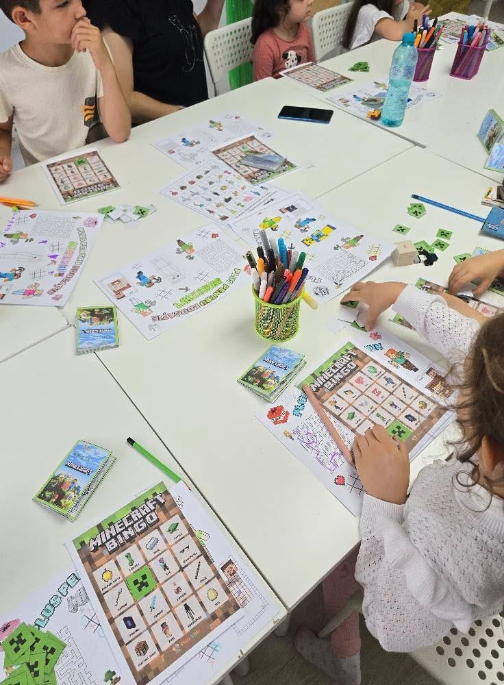 Fotografie de la activitate — Atelier Minecraft educațional — programare prin joc