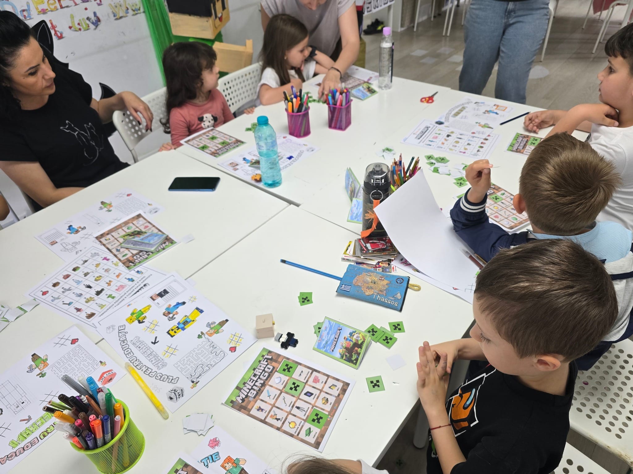 Fotografie de la activitate — Atelier Minecraft educațional — programare prin joc