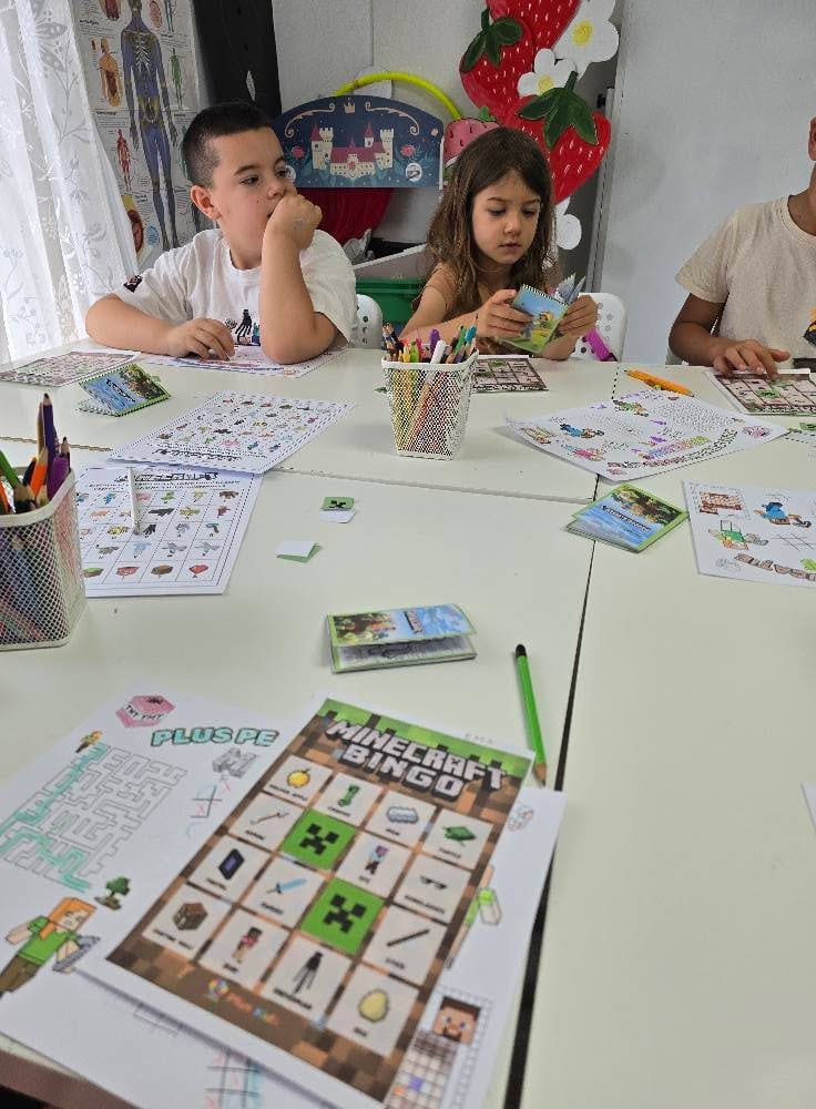 Fotografie de la activitate — Atelier Minecraft educațional — programare prin joc