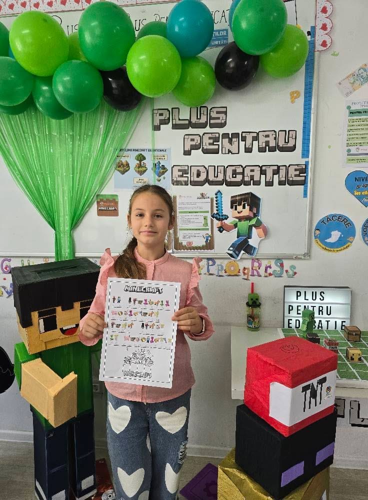 Fotografie de la activitate — Atelier Minecraft educațional — programare prin joc