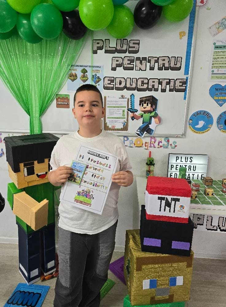 Fotografie de la activitate — Atelier Minecraft educațional — programare prin joc