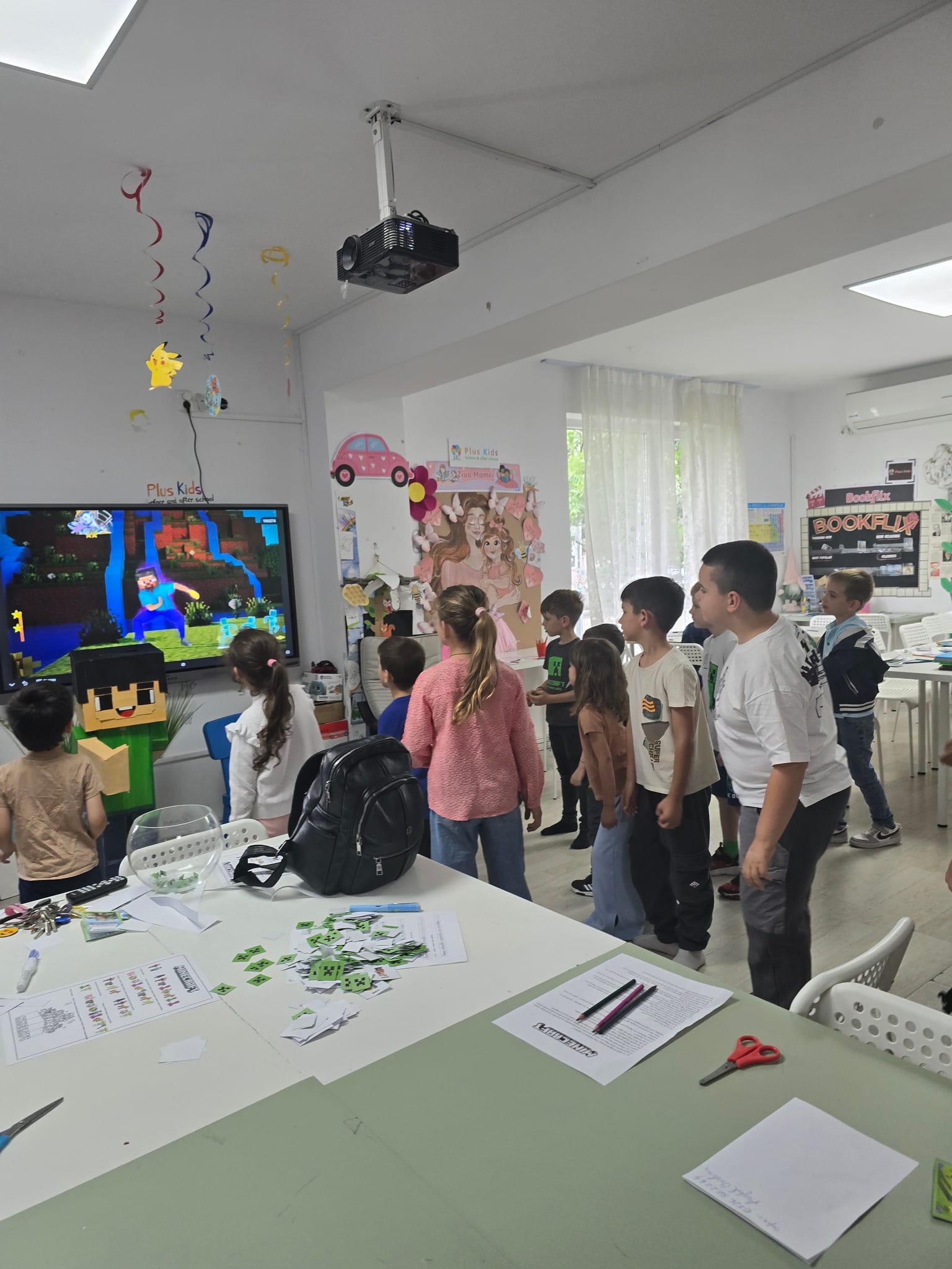 Fotografie de la activitate — Atelier Minecraft educațional — programare prin joc