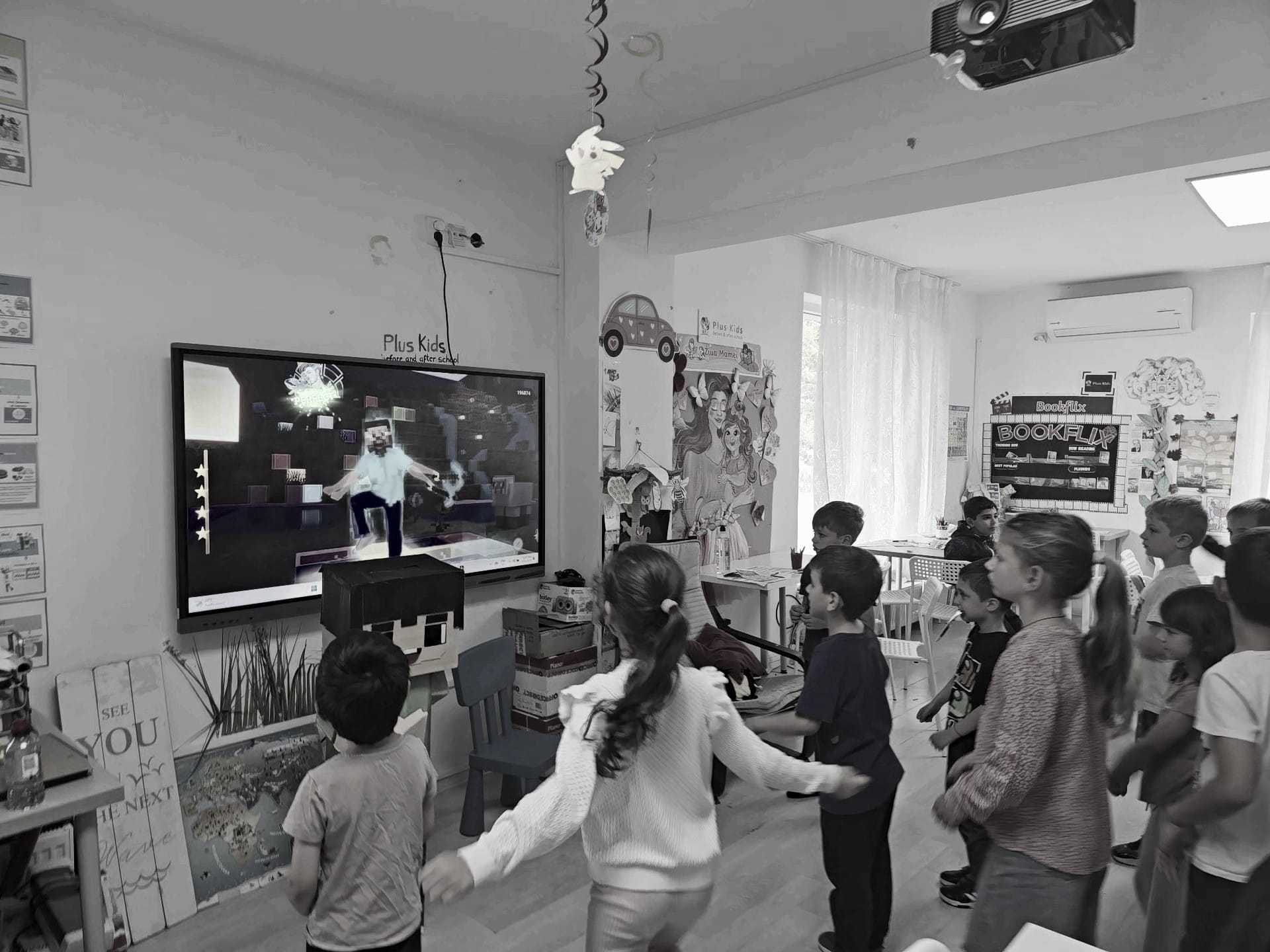 Fotografie de la activitate — Atelier Minecraft educațional — programare prin joc