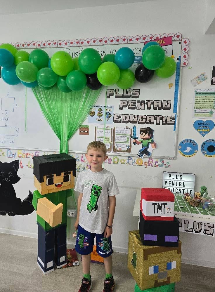 Fotografie de la activitate — Atelier Minecraft educațional — programare prin joc